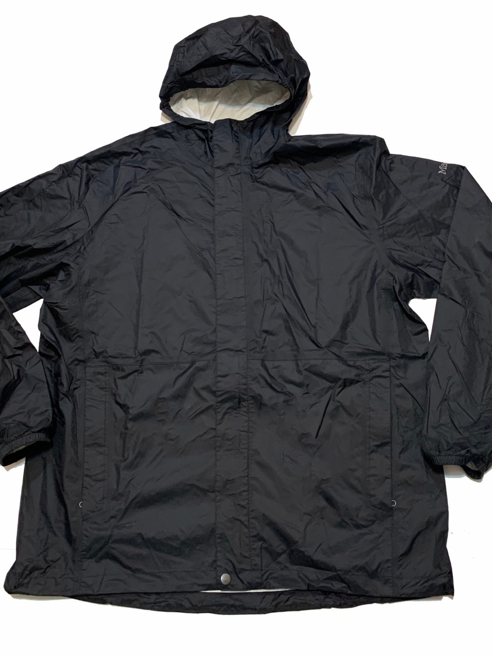 Marmot Black Hooded Shell Rain jacket